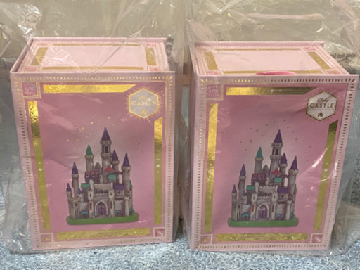 ディズニー　キャッスルコレクション　オーロラ姫　オーナメント　フィギア　城　眠れる森の美女　2個