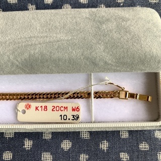 新品　K18 6面W 喜平ブレスレットの画像