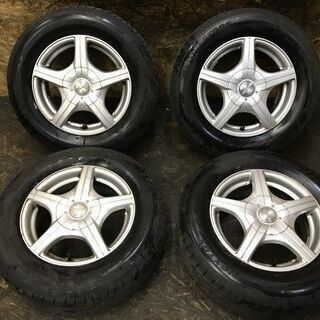 【BS NEXTRY 185/70R14】夏タイヤ【Weds JOKER 14インチ 5.5J4HPCD100/114.3+45】2019年製 バリ溝 ノート アクシオ フリード等　(VTF378) クレジットカード QR決済可能