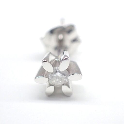 E444 Pt900 ピアス 1g ダイヤ0.05t+0.05ct 両耳 アクセサリー