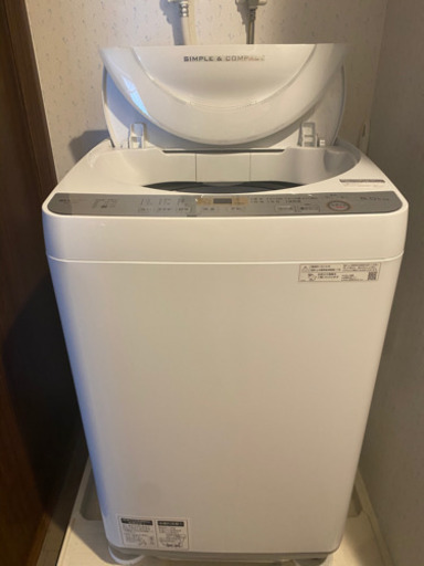 【交渉中】シャープ2019年式洗濯機,6kg