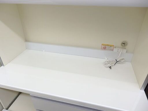 千歳市/恵庭市 パモウナ 食器棚 ホワイト セーフティー機能付き 家具 ファニチャー 