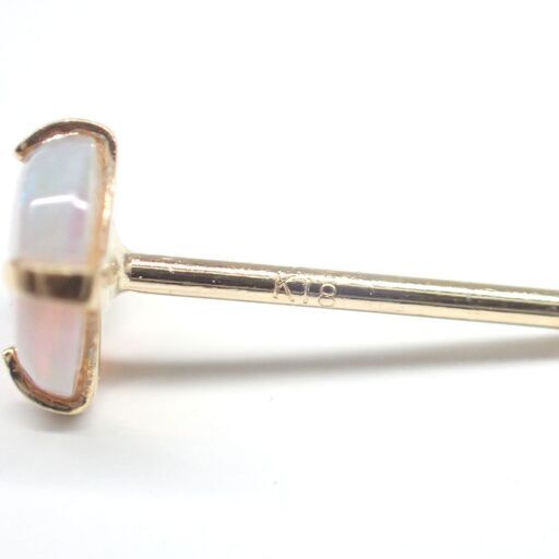 E443 ピアス K18 オパール 0.28g 約4mm 両耳