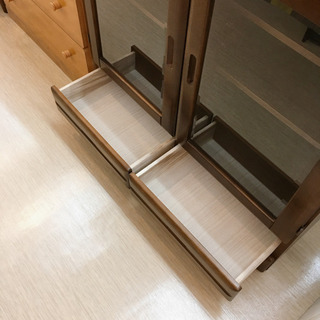 サイドボード☆キャビネット☆書棚にも☆幅88×奥行41×高さ89cm☆ダークブラウン☆中古品の画像