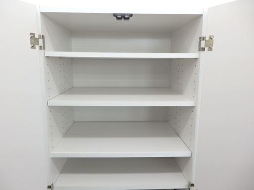 千歳市/恵庭市 スリム食器棚 ホワイト 縦型 ストッカー 家具 ファニチャー キッチン家具
