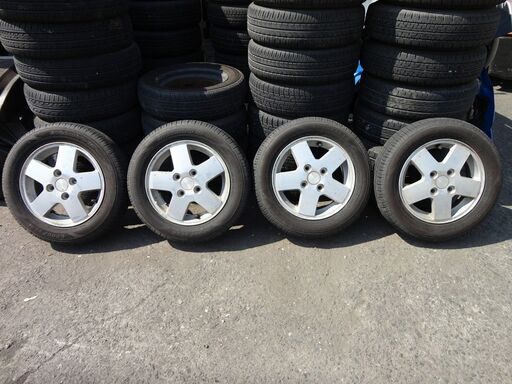 スズキ 純正アルミホイール＋タイヤ4本 8分山 155/65R13