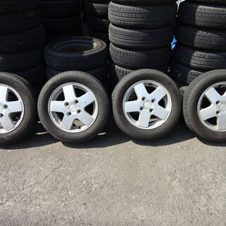 スズキ 純正アルミホイール＋タイヤ4本 8分山 155/65R13