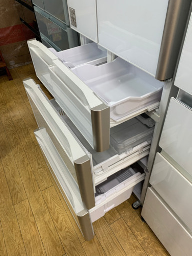⭐️6/14値下げ 美品⭐️2018年製 HITACHI 475Lフレンチドア冷蔵庫 R-XG4800H（XW） ガラストップ 真空チ