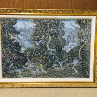 バリ　絵画　油絵　リゾート絵　ビックサイズ
