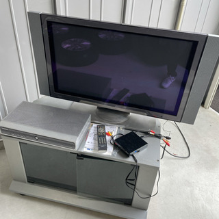 日立　プラズマテレビ　テレビ台セット　ジャンク品