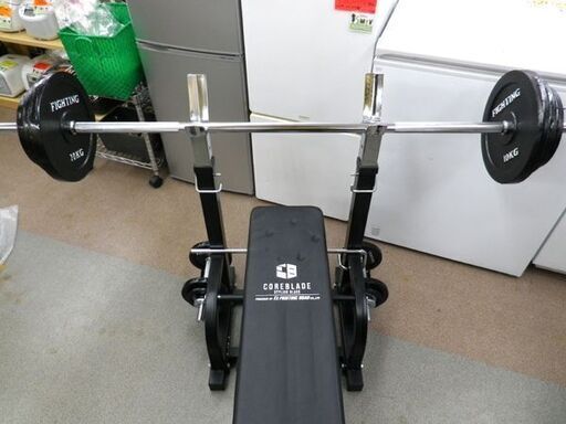 ファイティングロード ベンチプレス ダンベル シャフト プレート ベンチ セット 筋トレ トレーニング フィットネス COREBLAD
