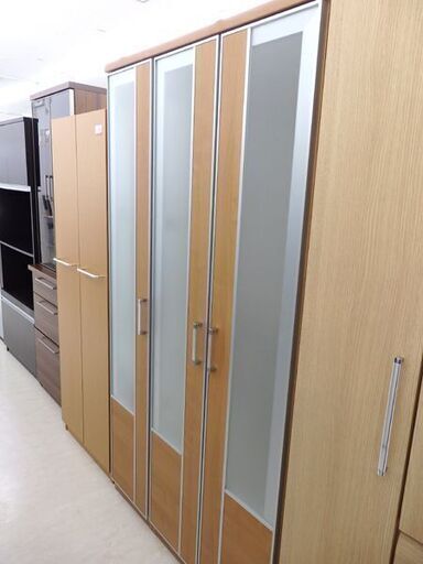 千歳市/恵庭市 ニトリ ワードローブ フーガ100LBR 家具 ファニチャー 収納 クローゼット