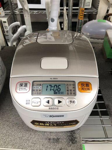 【リサイクルショップどりーむ天保山店】1947　炊飯器　ZOJIRUSHI　象印　NL-BB05　3合炊き　2017年製　中古品【1ヵ月保証付き】
