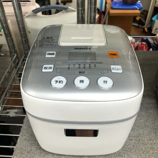【リサイクルショップどりーむ天保山店】89　炊飯器　YAMAZEN　ヤマゼン　YJB-300（W)　3合炊き　2017年製　中古品【1ヵ月保証付き】の画像