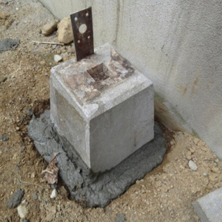 ウッドデッキ等に使える束石