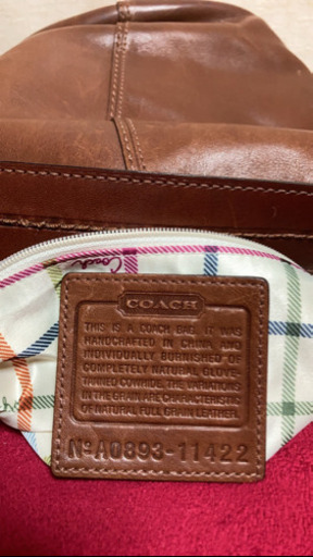 5MKO326   COACH 大きめ ショルダーバッグ 茶色