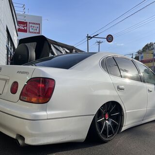トヨタ　アリスト　ボルド　エアサス公認　JZS160改　S300　ウォールナットパッケージ　サンルーフ　本州車両なので状態良好！　USVIP　JDM　USDM　車検　令和5年4月まであり！　ベージュ　レザー　やねかわまるち　ビップ　シャコタン　TOYOTA　ARISTO　札幌発の画像