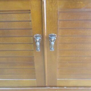 ☆発送不可☆木製　レンジ台　下段扉付き☆の画像