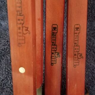 BBQ　バーベキュー　ツール　3点セット　中古品  ステンレス製  Char-Broil  (スパチュラ、トング、フォーク)の画像