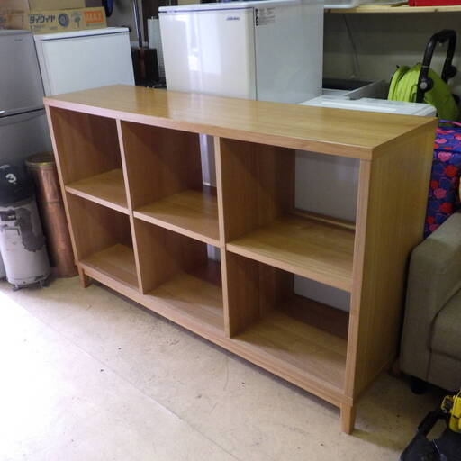 札幌市内限定配送　無印良品　タモ材　オープンラック/シェルフ　本棚やサイドボード、テレビ台に♪