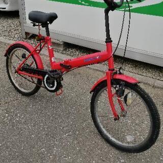 折りたたみ自転車　綺麗な赤　20インチ　アサヒの画像