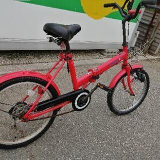 折りたたみ自転車　綺麗な赤　20インチ　アサヒの画像
