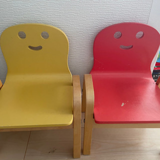 キコリの木製椅子２つ