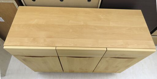 北海道/千歳市  ベルメゾン リビングボード アルダー材 Cタイプ ナチュラル 天然木 近郊配送/店頭でのお受渡し大歓迎!