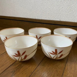 香蘭社 湯呑み 5客 有田焼 金彩