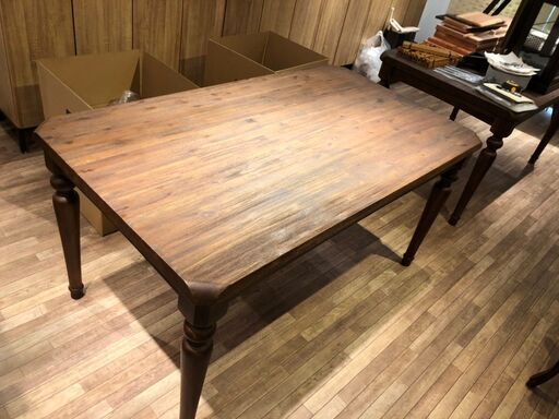 ダイニングテーブル 天然木 アカシア無垢 リビングテーブル 食卓テーブル 四角テーブル アンティーク