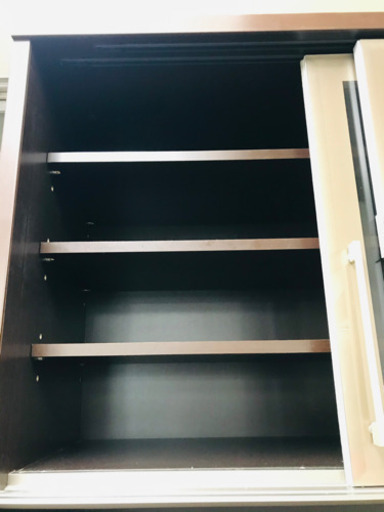 取引場所　南観音　K 2105-093 食器棚　松田家具　コンセント付き　ダークブラウン
