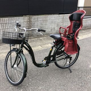 子供乗せ前大型バスケット後ろ子供乗せ26インチ 3段変速