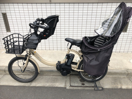 ヤマハ Pas Babby un 2019年 3人乗り  マットカフェベージュ  20インチ　電動自転車  子供乗せ レインカバー付 
