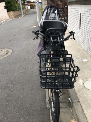 ヤマハ Pas Babby un 2019年 3人乗り  マットカフェベージュ  20インチ　電動自転車  子供乗せ レインカバー付 