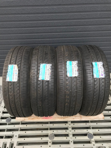 YOKOHAMA Blu Earth AE-01F 195/60R16 16インチ 4本 夏タイヤ 2014年製×3 2015年製×1 イスト ウィッシュ セレナ等