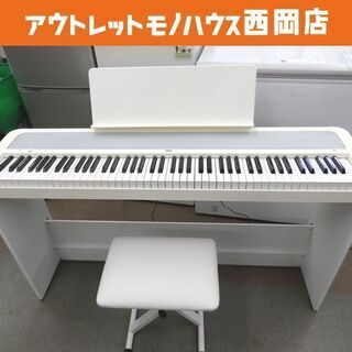 美品☆KORG 電子ピアノ 2019年製 B2SP ホワイト 88鍵盤  イス・ヘッドホン付き ハンマーアクション コルグ ピアノ ピアノ　西岡店