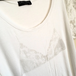 ROSE BUD / レーススリーブTシャツ / フリーサイズの画像