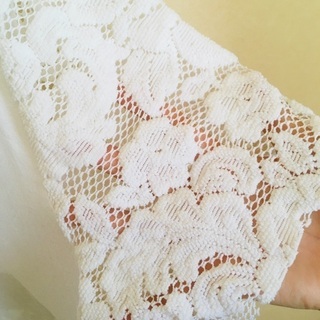 ROSE BUD / レーススリーブTシャツ / フリーサイズの画像