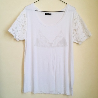 ROSE BUD / レーススリーブTシャツ / フリーサイズ