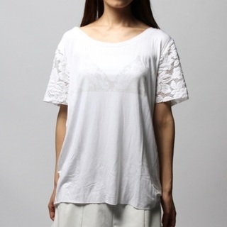ROSE BUD / レーススリーブTシャツ / フリーサイズの画像