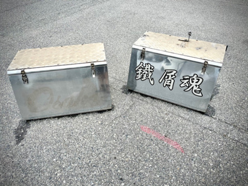 ▼トラック，トレーラー車載ステンレス工具箱　大