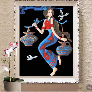 玉の玉十字刺繍です。