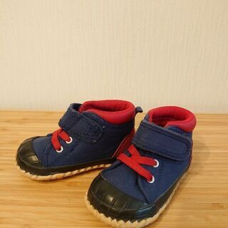 コンバース　ベビーシューズ　紺の画像