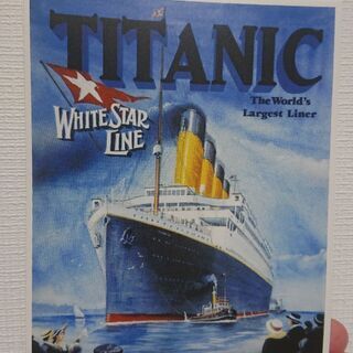 タイタニック号のポストカード、ピンバッジの画像