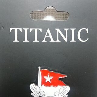 タイタニック号のポストカード、ピンバッジの画像