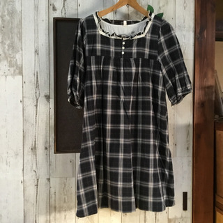 チェックのミニワンピー
