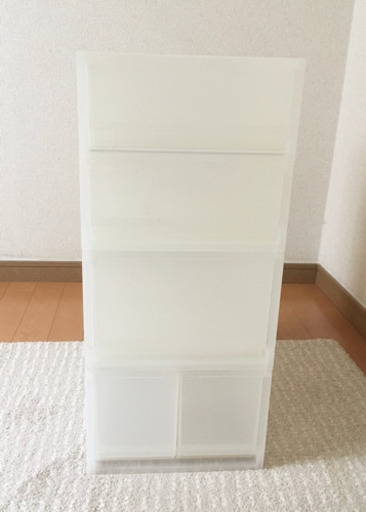 無印良品 ポリプロピレンケース 引き出し式 4つセット（約幅26×奥行37cm)