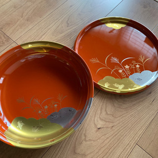 菓子鉢　盛り鉢　盆　セット　合成漆器　山中漆器　