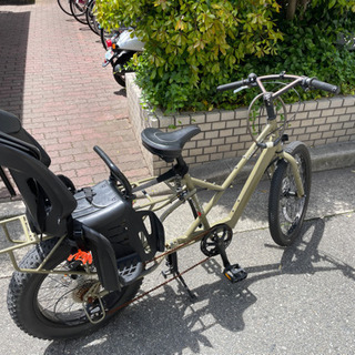 ハチハチサイクル　パパチャリ　チャイルドシート付き