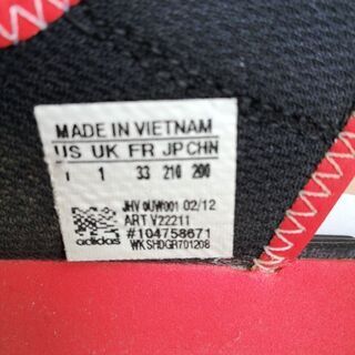 ★★　adidas 　黒&赤サンダル21cm 　★★の画像